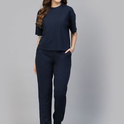 Strong And Brave Women Round Neck Sweatshirt and Joggers-image-89