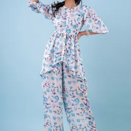 Kohsh Printed High-Low Top With Palazzo Co-Ords-22