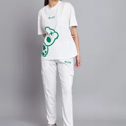 GRIFFEL Printed Pure Cotton Oversized T-Shirt With Trouser-image-44