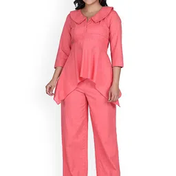 Lirose V-Neck Pure Cotton Top With Trouser-picture-24