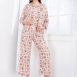 Bani Floral Printed Crop Top & Trouser & Shrug-picture-18