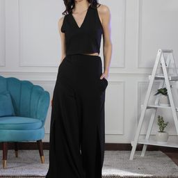 NEUDIS Halter Neck Crop Top & Palazzos Co-Ords-image-122