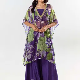 AROOP INDIA Printed V - Neck Kaftan Tube & Pant Co-Ords-image-14