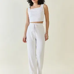 aayu Square Neck Top With Trousers Co-Ords-image-48
