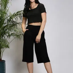 Sera Basics Striped Self Design Square Neck Top With Skirt image 4
