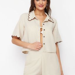 Trendyol Shirt Collar Shirt & Shorts Co-Ords-image-88