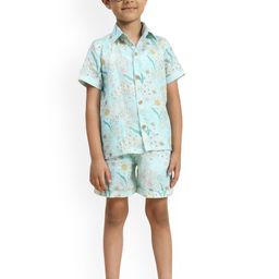 BAESD Infant Boys Printed Linen Shirt with Shorts Clothing Set-image-41