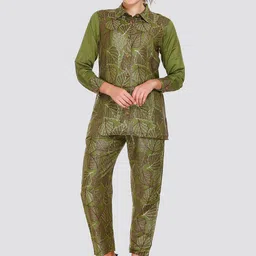 HOUSE OF KIRNA'S WITH LOGO OF HOK Self Design Shirt & Trouser Co-Ord Set-picture-41