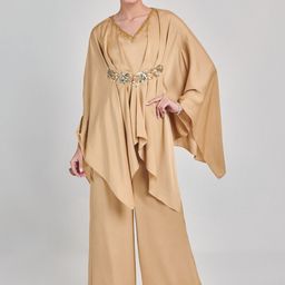 ONE KNOT ONE Embroidered Kaftan Top With Palazzos Co-Ords-picture-6