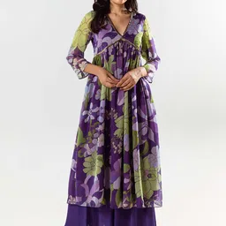 AROOP INDIA Printed Tunic With Palazzo Co-Ords-image-24
