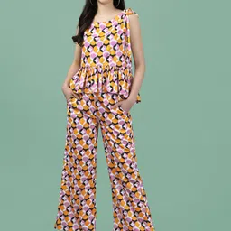 Masakali.Co Women Geometric Printed Top & Trousers Co-Ords-picture-19