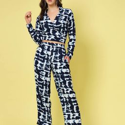 plusS Women Tie & Dyed Crop Top With Trouser-picture-30