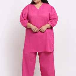 sindrellastorie Plus Size Pure Cotton Tunic & Trousers-image-69