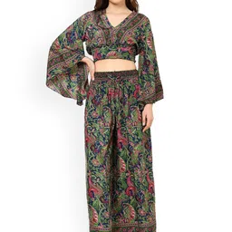 KALINI Printed Three Quarter Sleeve Top & Trouser Co-Ords-picture-50