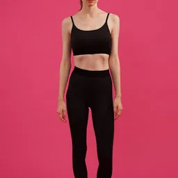 So What Lightly Padded Rapid-Dry Sports Bra With Moisture Wicking & Slim Fit Yoga Tights-image-15