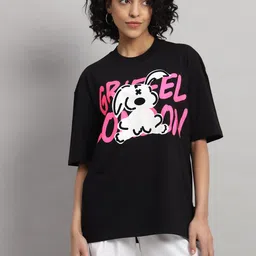 GRIFFEL Graphic Printed Round Neck T-Shirt & Mid-Rise Shorts Co-Ords-picture-31