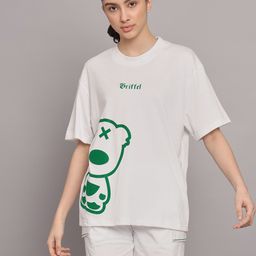 GRIFFEL Printed Pure Cotton Oversized Fit T-Shirt & Cargo Shorts-image-95