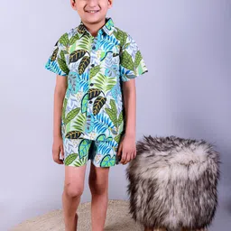 UNBIND Printed Shirt With Shorts Co-Ords-image-3