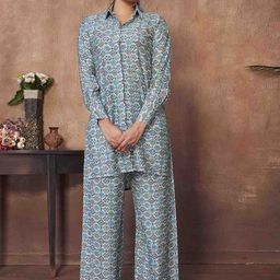 Chandbaali Printed Shirt With Trousers-19