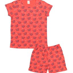 Clothe Funn Girls Pure Cotton Printed T-shirt with Shorts-image-56