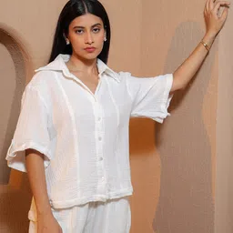 NH KAPDEWALA Charm Shirt With Ease Pant Co-Ords-picture-29