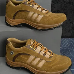 Fashion Victim Men Tan Brown & Beige Colourblocked Sneakers-picture-7
