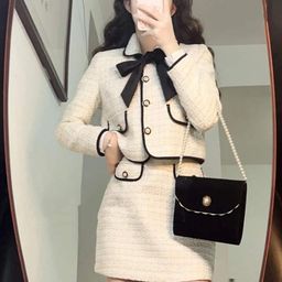 LULU & SKY Shirt Collar Coat with Mini Skirt-image-55