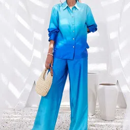 SALT ATTIRE Ombre Shirt With Trousers Co-Ords-image-69