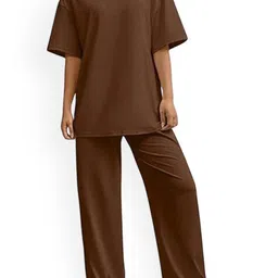My Swag Relaxed Fit Round Neck Top With Trousers Co-Ords-55