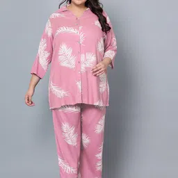 Indietoga Floral Printed Shirt Collar Shirt With Trousers Co-Ords-image-37