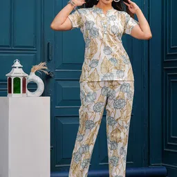 BAESD Printed Pure Cotton  Top & Trouser Co-Ords-image-19