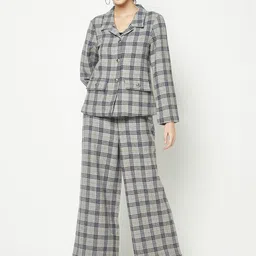 HOUSE OF S Checked Blazer With Trouser-image-42
