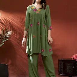 Anouk Embroidered Tunic With Palazzos Co-Ords-image-42