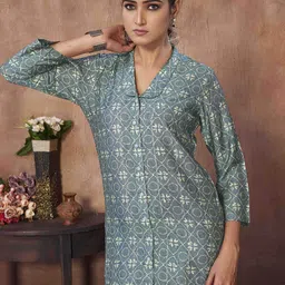 Chandbaali Ethnic Motif Printed Tunic With Palazzos image 4