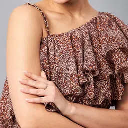 Antheaa Printed One Shoulder Tunic With Trousers image 2