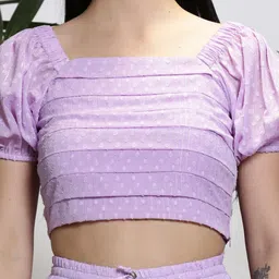 Sera Self-Design Square Neck Top With Shorts Cord-Set image 4
