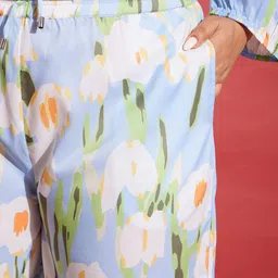 SASSAFRAS Curve Floral Printed Top With Trouser image 3