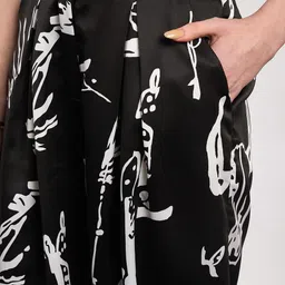 SASSAFRAS Abstract Printed Front Tie Top With Trousers image 4