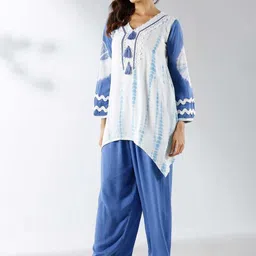 Label Ishnya Tie & Dye Tunic With Trouser Co-Ords image 2