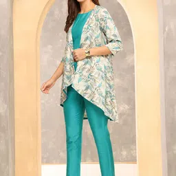 Anouk Ethnic Crop Top & Trouser With Shrug image 4