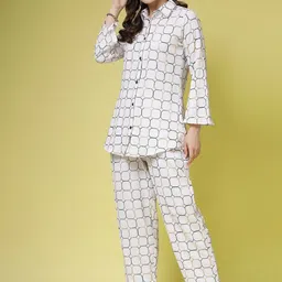 Clora Creation Thread Work Shirt with Trouser Co-Ords image 4