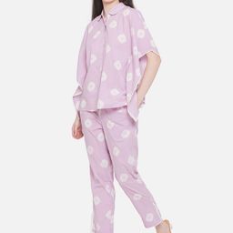 KALINI Geometric Printed Shirt Collar Kaftan With Trouser image 4