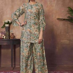 CHANSI Printed Top With Palazzos image 3