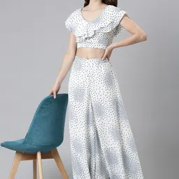 SHOWOFF Women Printed Top With Palazzo Co-Ords image 5