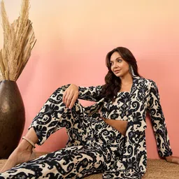 MABISH by Sonal Jain Ethnic Motif Printed Top & Trouser With Shrug image 4