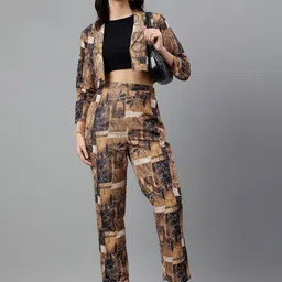 TRYMISFIT Abstract Printed Top With Trouser Co-Ords image 4