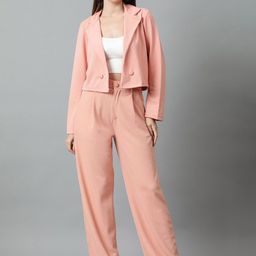 kotty bizwear KOTTY Basics Notched Lapel Collar Coat With Trousers image 2