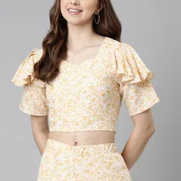 SHOWOFF Women Dyed Sweetheart Neck Top With Palazzos-image-84