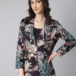 SHOWOFF Printed Sleeveless Top With Blazer & Pant-image-32