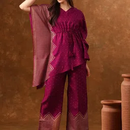 Anouk Printed Kaftan Top With Trousers-picture-7